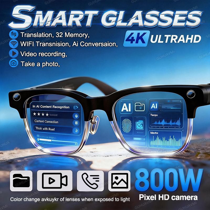 Smart Glasses Ar - 2026New 800W Pixel Camera Smart Glasses