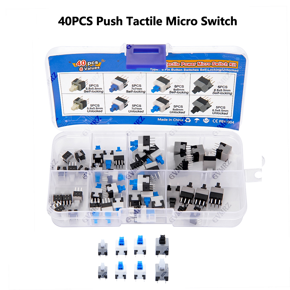 Diy Electronics Gadgets - 40PCS 8Values Push Tactile Micro Switch
