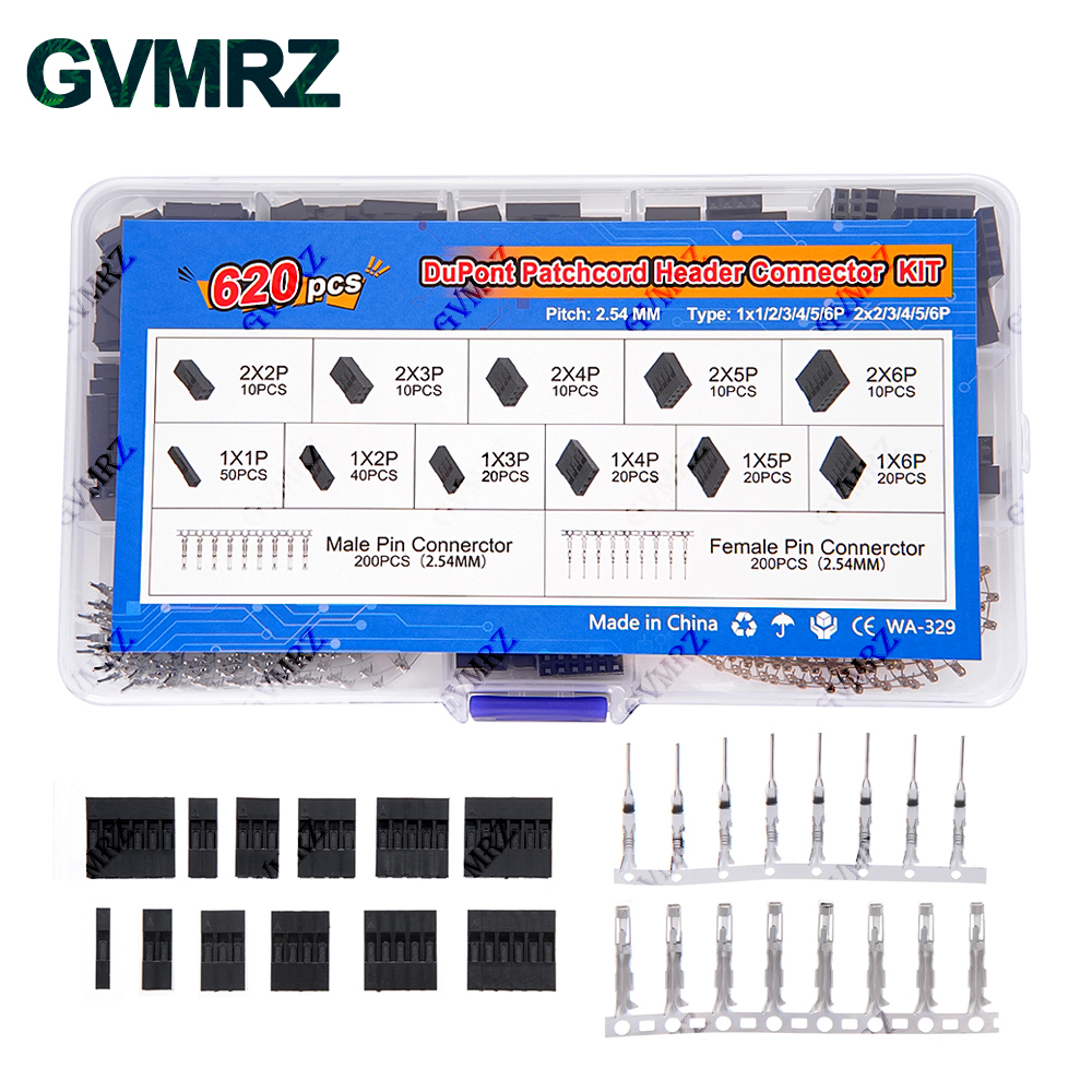 Diy Electronics Gadgets - 620PCS DuPont Header Connector Kit 2.54mm