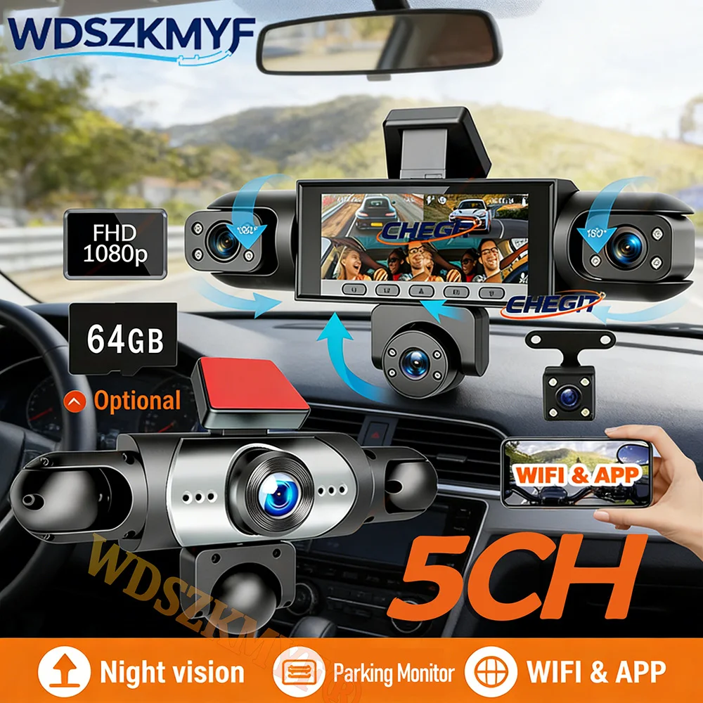 New 5Lens Dash cam 360° 1080P  - Panoramic Dash Cam 360 review and price