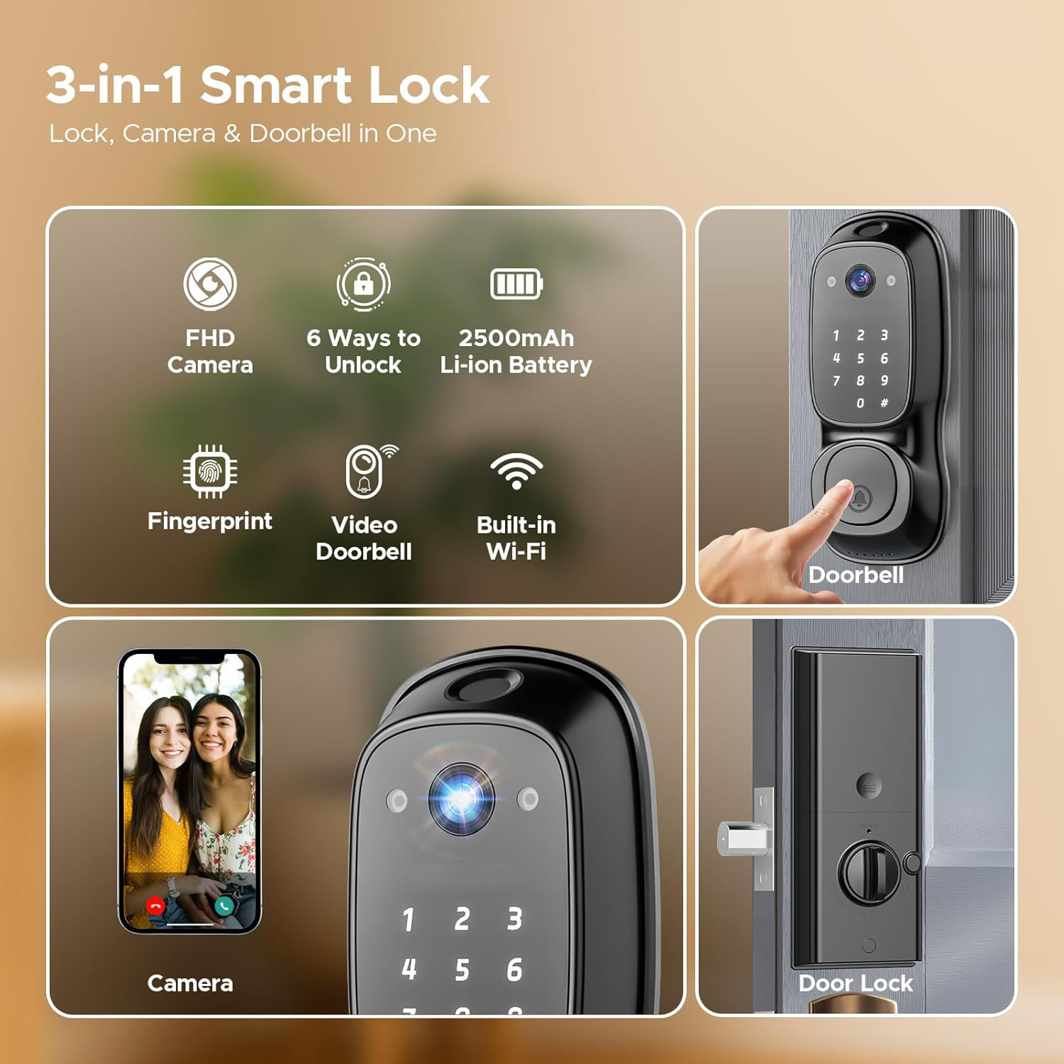 Tuya Wifi Smart Door Lock ‎Cam - Electronics & Gadgets Starting With C review and price