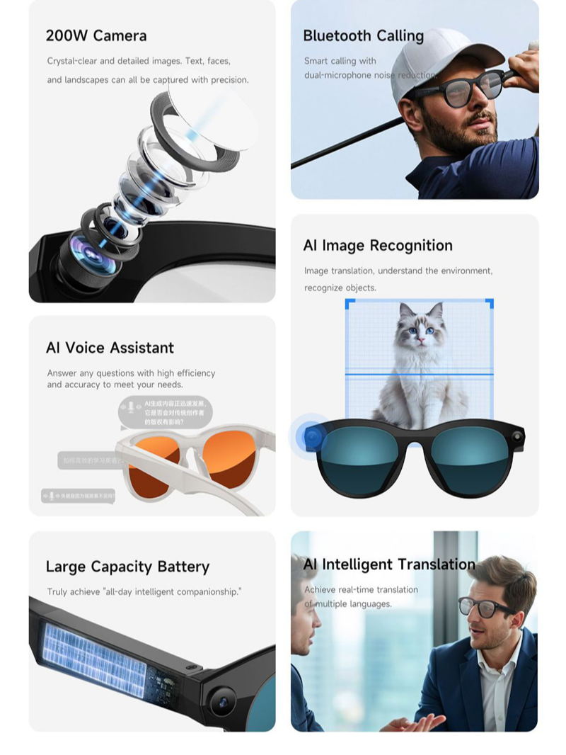 Lenovo Smart AI Glasses 1200MP - Smart Glasses Ar review and price