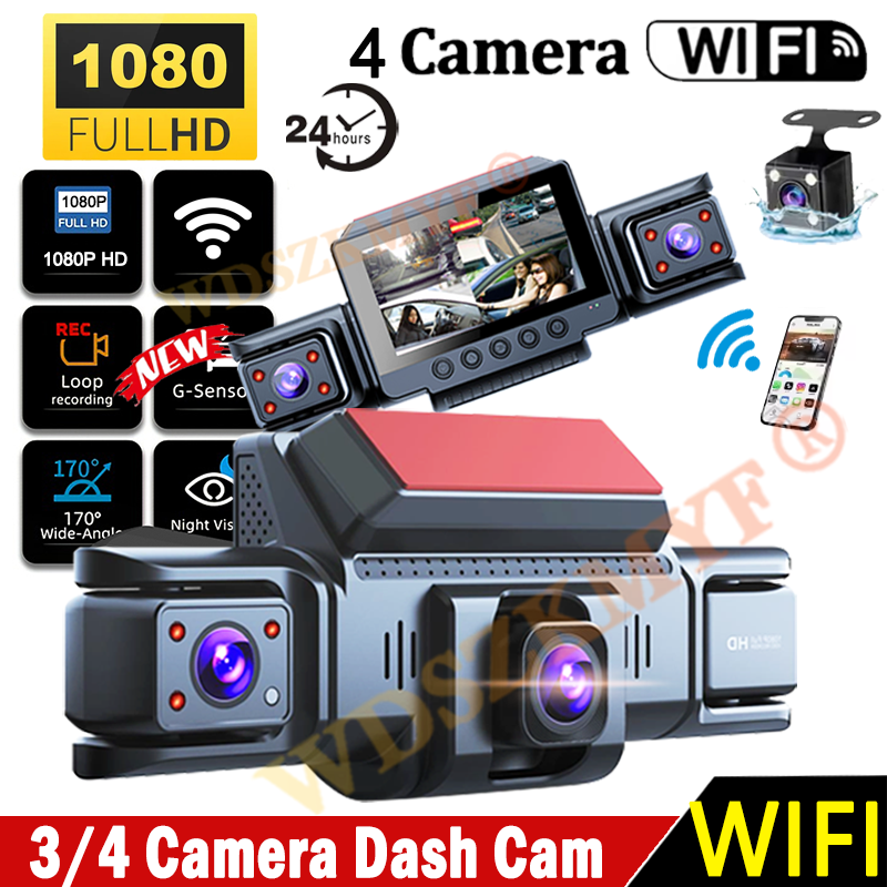 1080P HD DashCam for Cars 3/4  - Panoramic Dash Cam 360 review and price