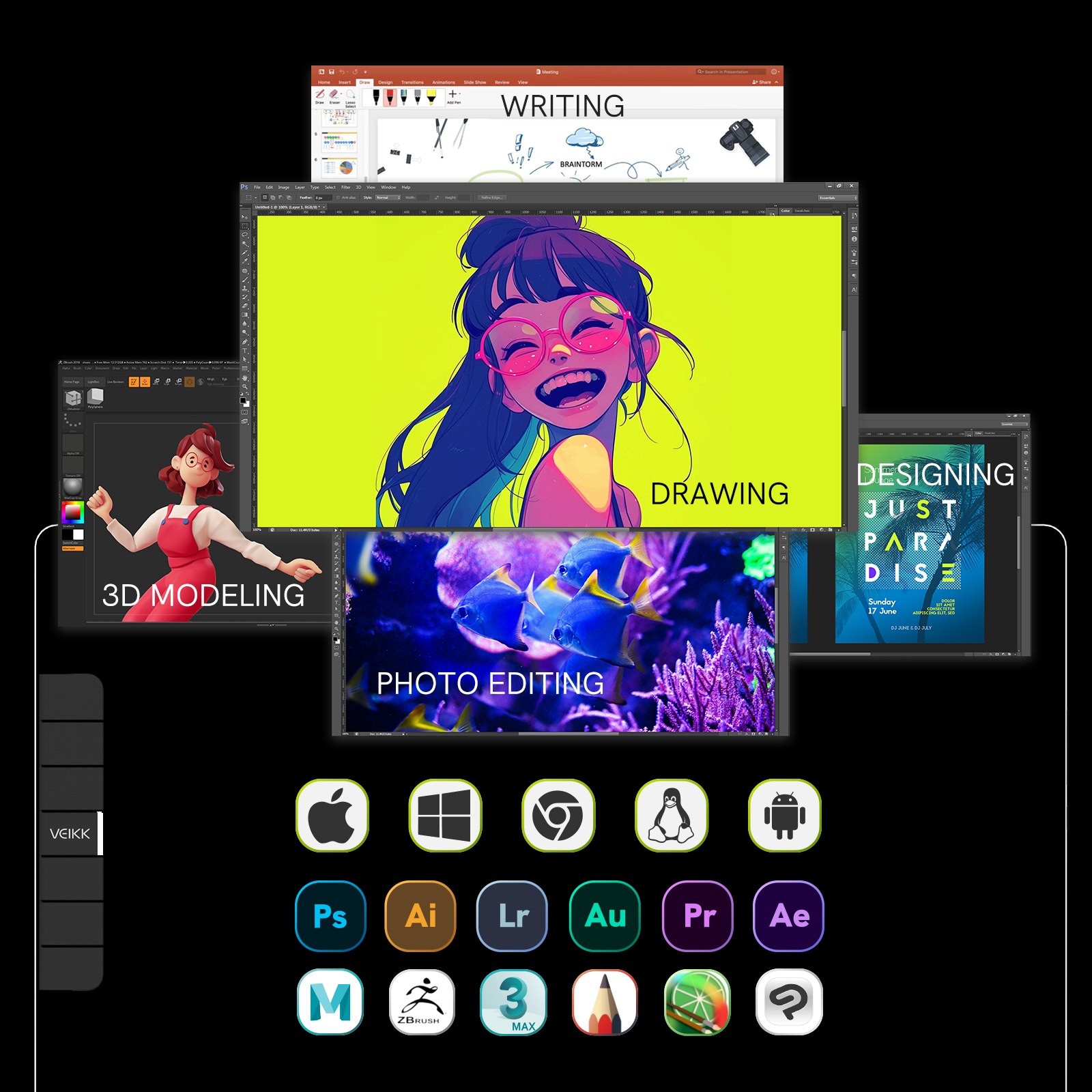 Big Screen 11.6 Inch VEIKK VK1 - Digital Drawing Tablet review and price