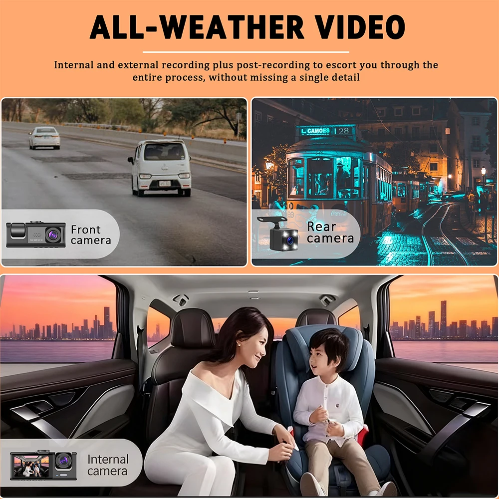 Dash Cam 3 Channel Car 360°All - Panoramic Dash Cam 360 review and price