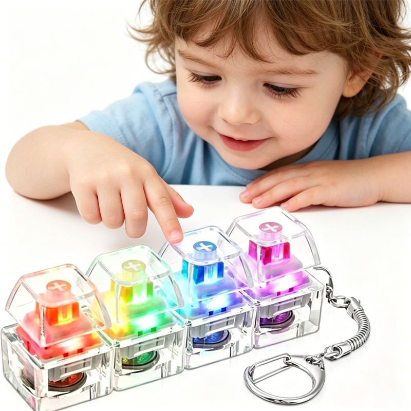 LED Keyboard Keychain ;Fidget  - Electronics Gadgets For Kids review and price