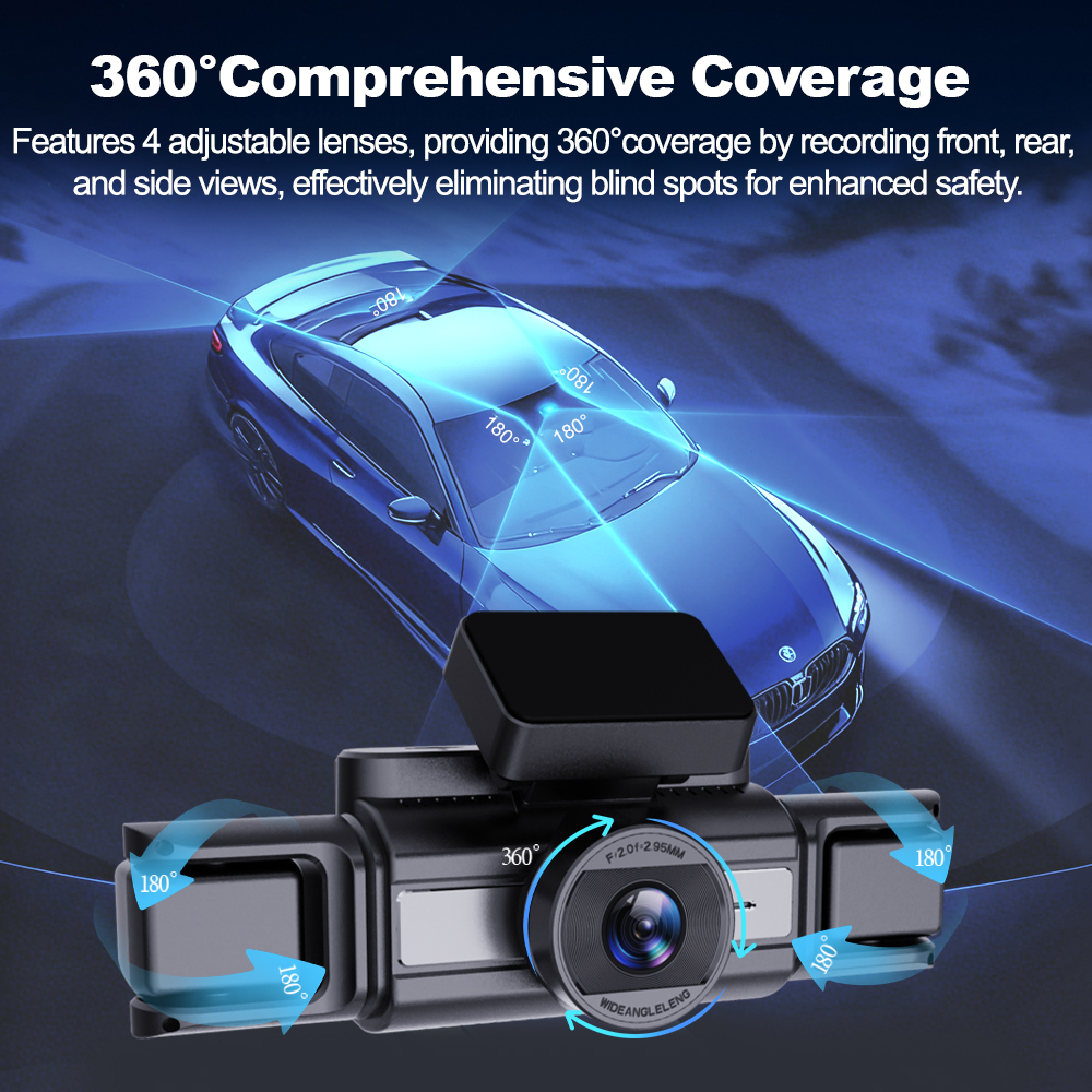BEPOCAM 4K Dash Cam 4 Channel  - Panoramic Dash Cam 360 review and price