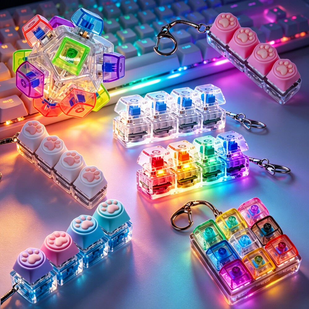 @@LED Keyboard Keychain Fidget - Electronics Gadgets For Kids review and price