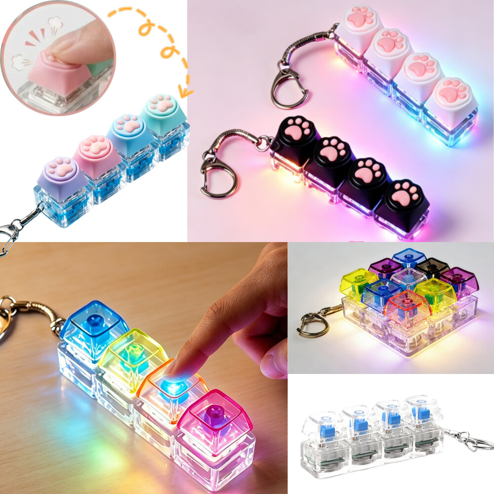 @@LED Keyboard Keychain Fidget - Electronics Gadgets For Kids review and price