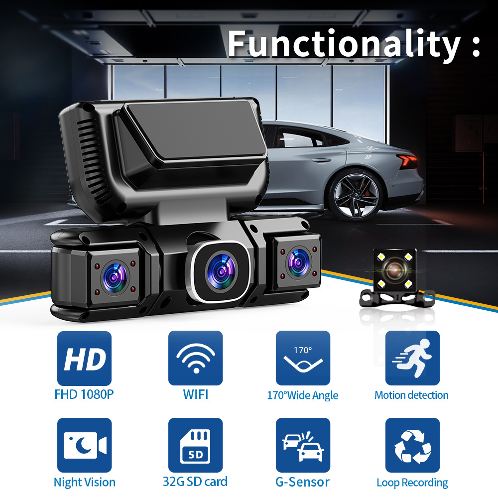 4Channels Car DVR WIFI 1080P V - Panoramic Dash Cam 360 review and price