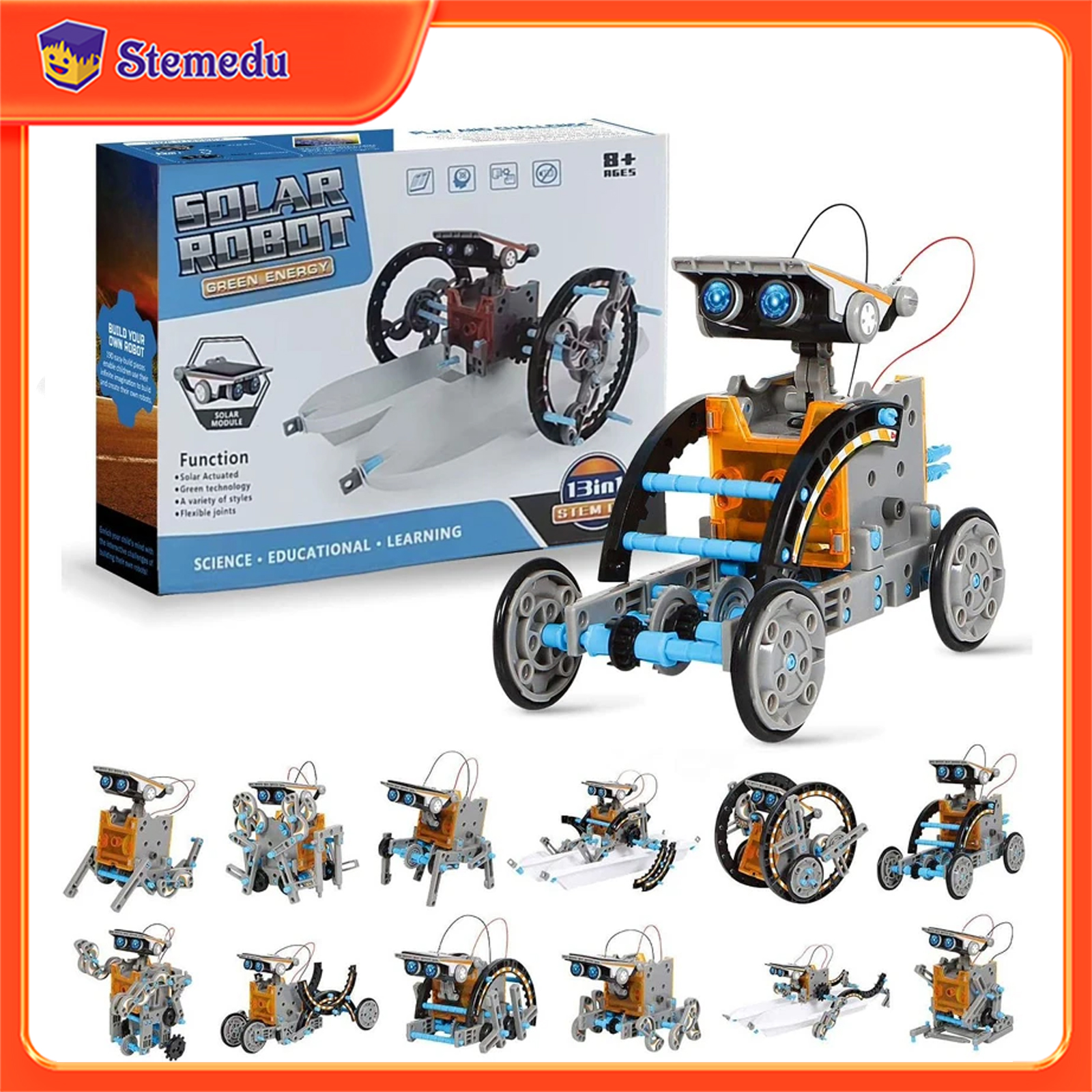 13 in 1 Solar Powered Robot Sc - Diy Electronics Gadgets review and price